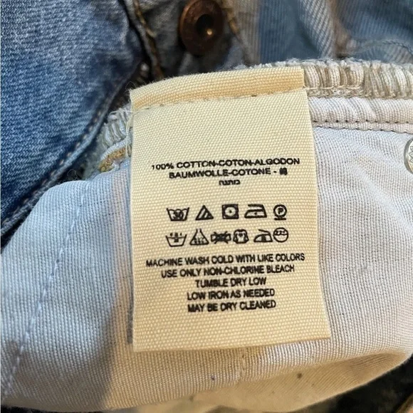 Free People We The Free Distressed Fly Blue Denim Mini Skirt BOHO Womens Size 28 - Picture 9 of 12